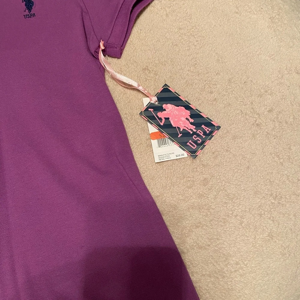 U.S. Polo Assn. Purple classic polo t-shirt, medium, NWT - Picture 6 of 6